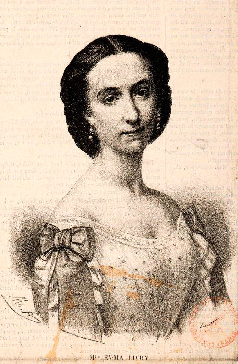 Эмма Ливри, литография, Национальная библиотека Франции.
