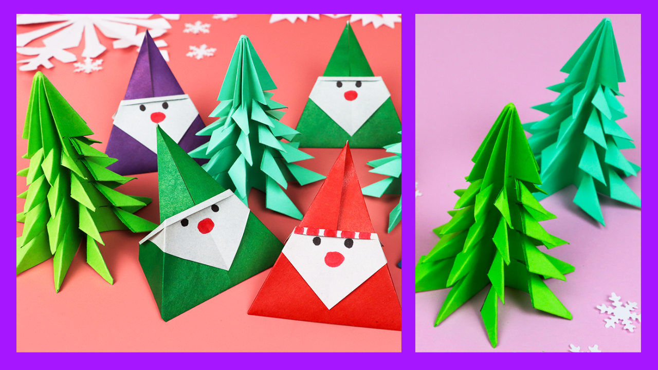 Новогодние поделки своими руками оригами - 83 фото