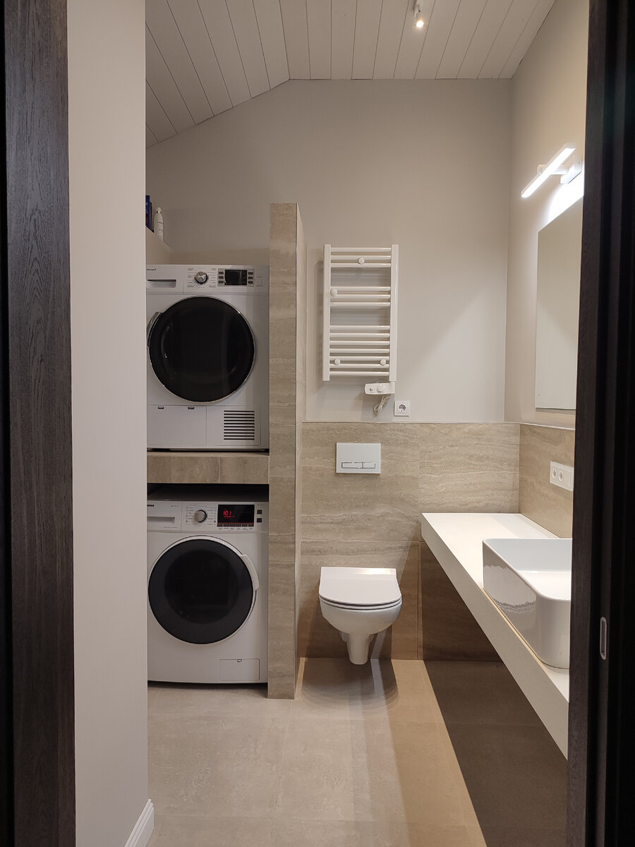 Стиральная машина и сушка в колонне