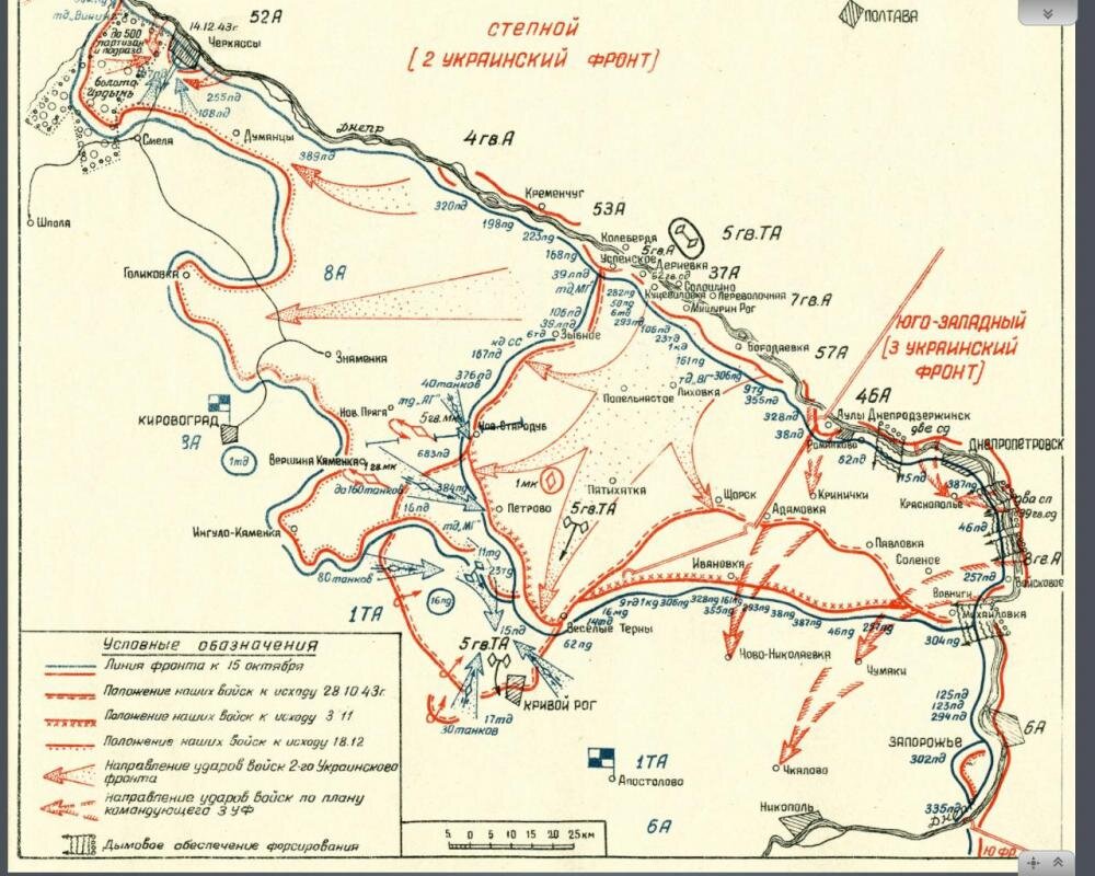 Освобождение украины 1943 1944 карта