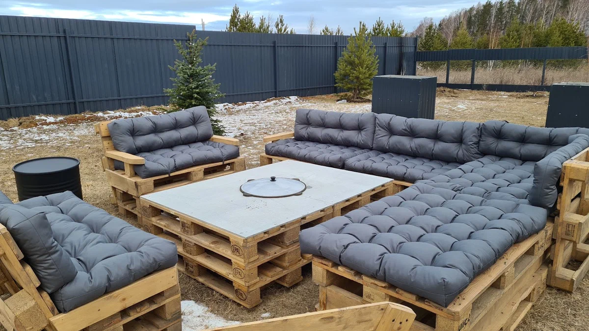 Очаг под казан или костер из плоского шифера