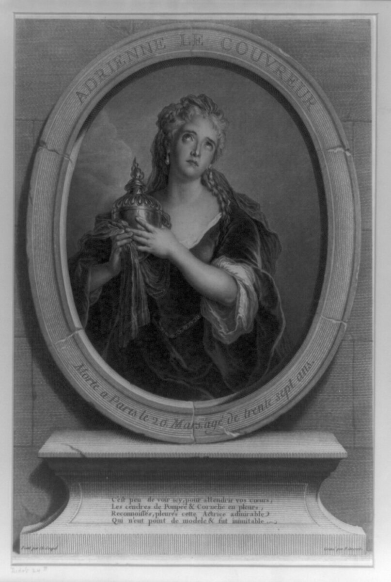 Adrienne Le Couvreur in the role of the tragic Cornelia in Pierre Corneille’s The Death of Pompey. 1642.