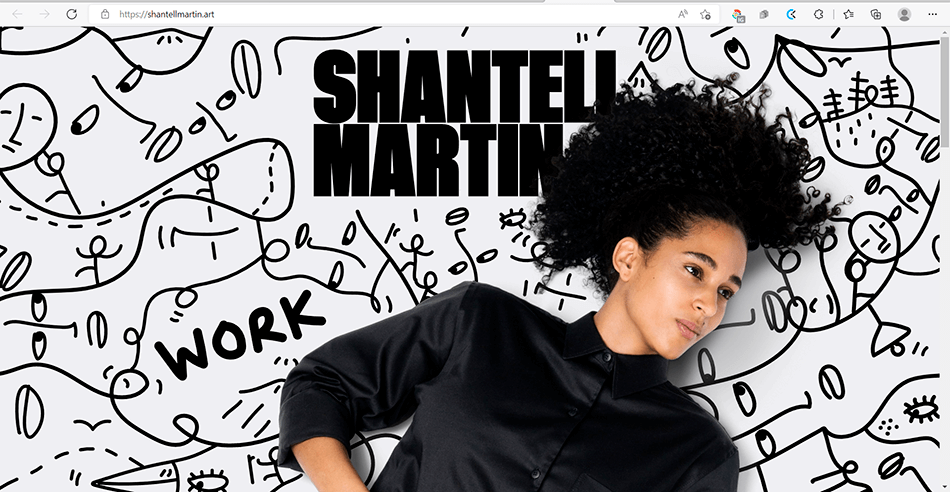 Сайт стрит-арт-художницы Shantell Martin