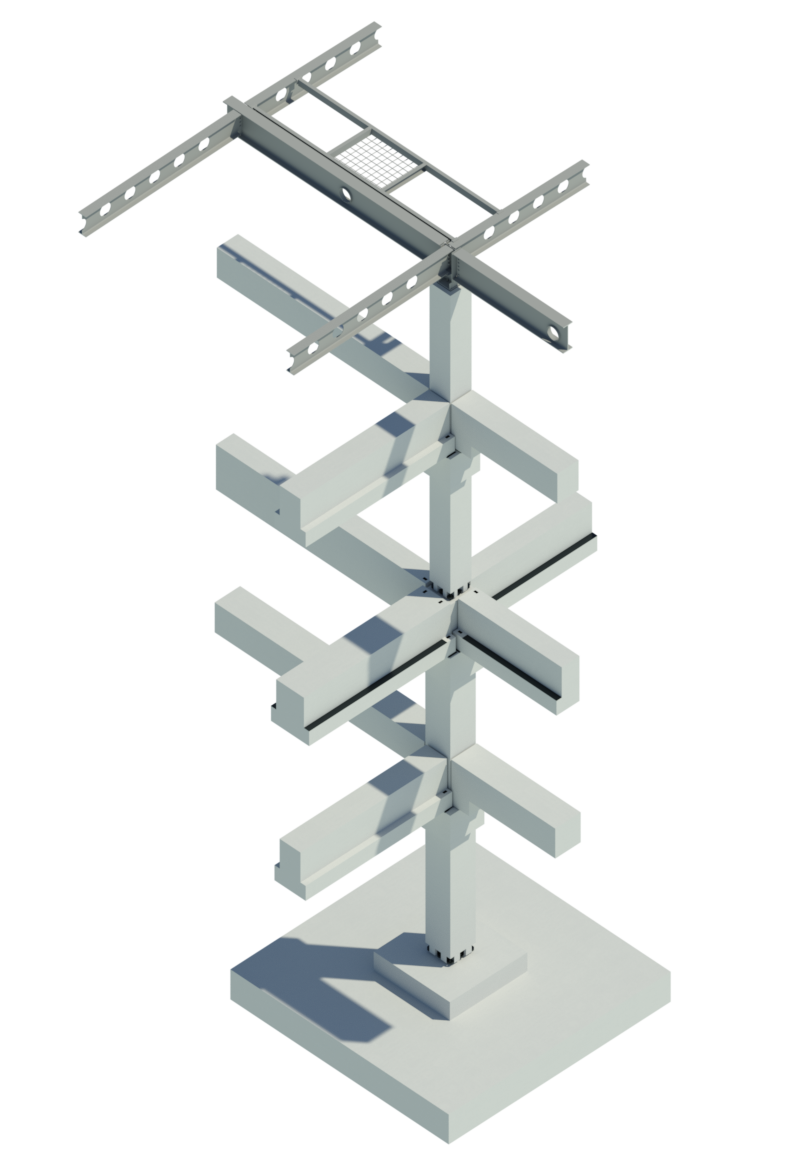 Фрагмент проекта логистического склада со сборным железобетонным каркасом