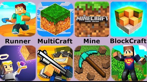 Minecraft,Block Craft 3D,MultiCraft,PickCrafter,King Craft,Craft Runner