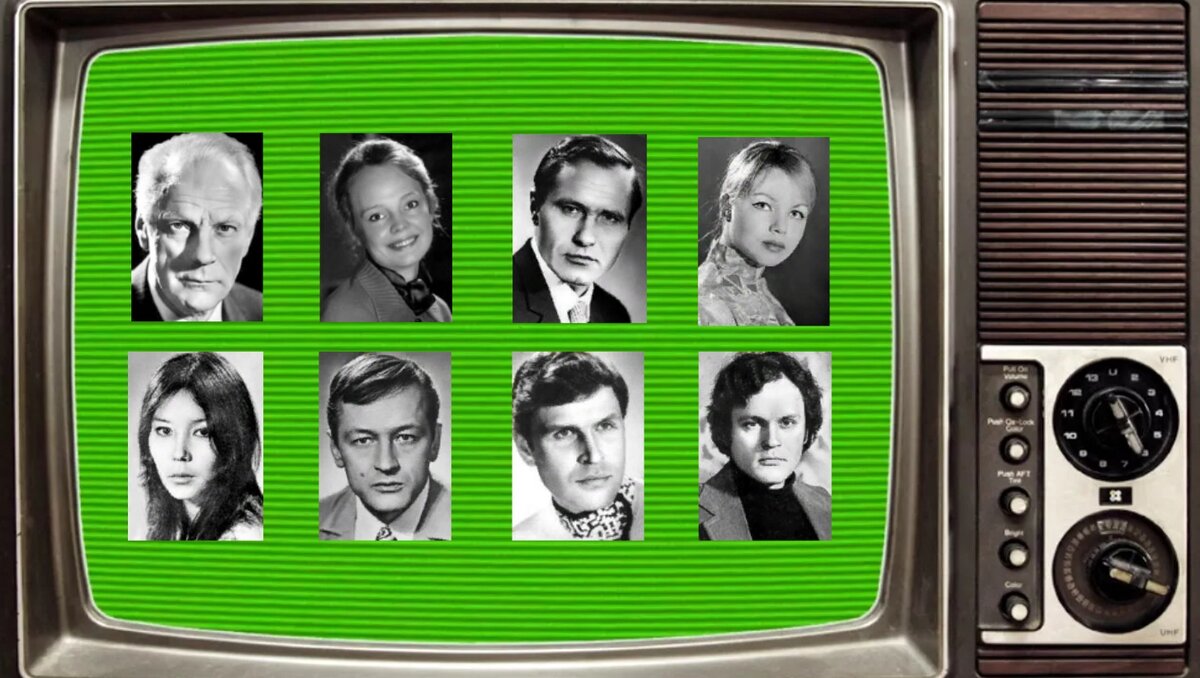 О. Жаков, Н. Белохвостикова, В. Шукшин, В. Теличкина, Н. Аринбасарова, М. Ножкин, В. Спиридонов, Н. Ерёменко (мл.). Фото из открытых источников.