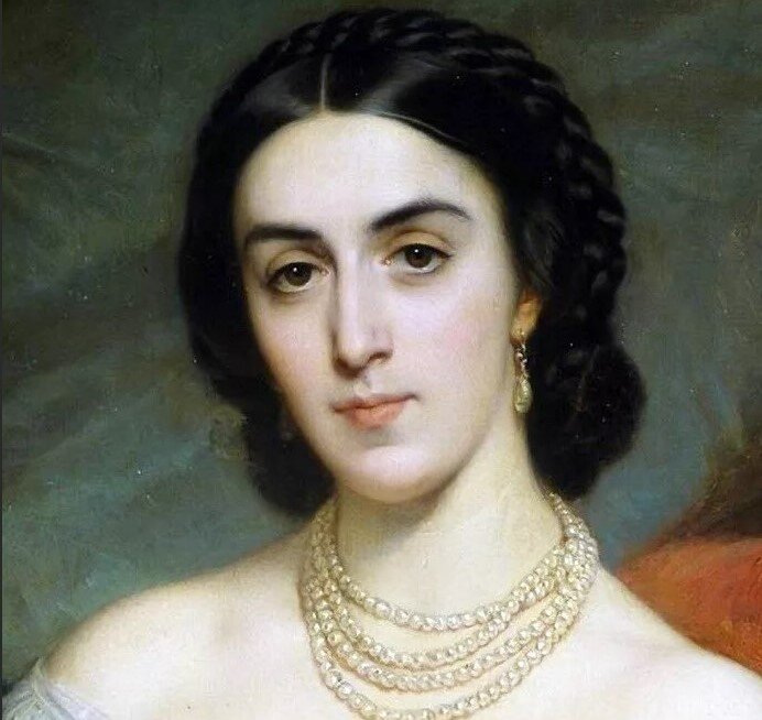 Эдуард Луи Дюбуфе, "Портрет Жорж Санд", холст, масло