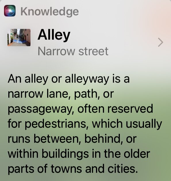 Определение alley 
