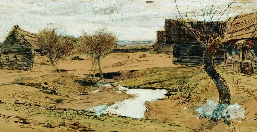 Исаак Левитан. «Весна пришла», 1896 год,  Плесский государственный историко-архитектурный и художественный музей-заповедник, Плёс © Public domain 
