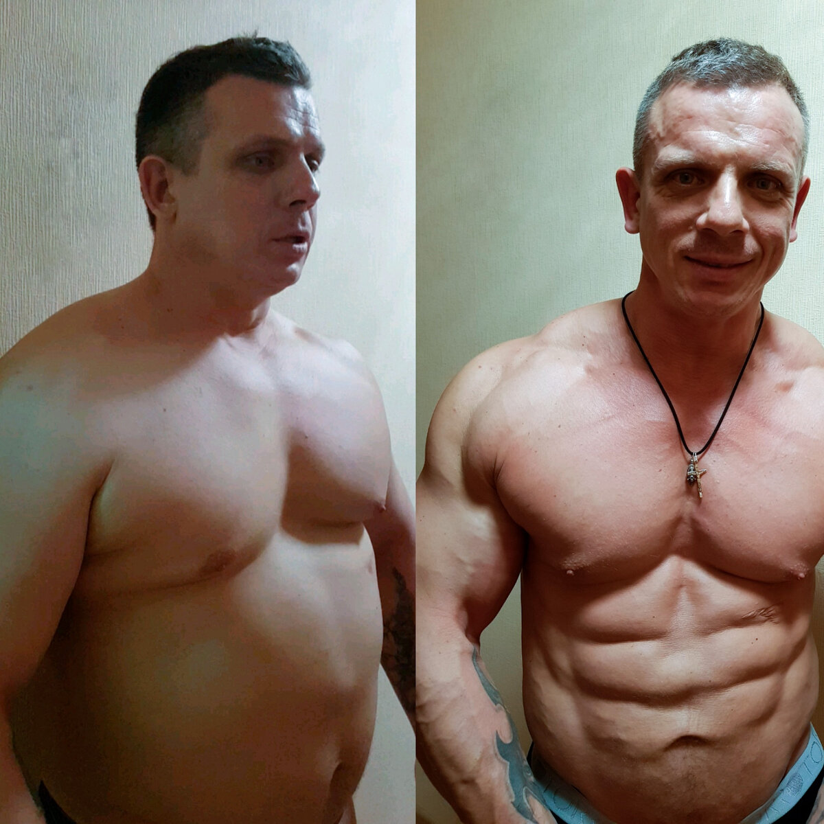 2018 год. Трансформация за шесть с половиной месяцев. 125.5 кг- 103.5 кг.