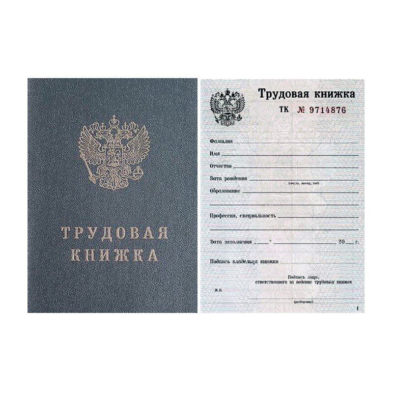 Трудовая книжка образца 2004 года фото