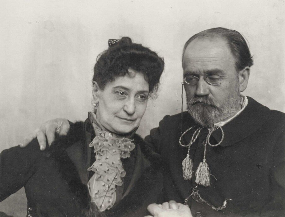 Золя с женой Александриной 