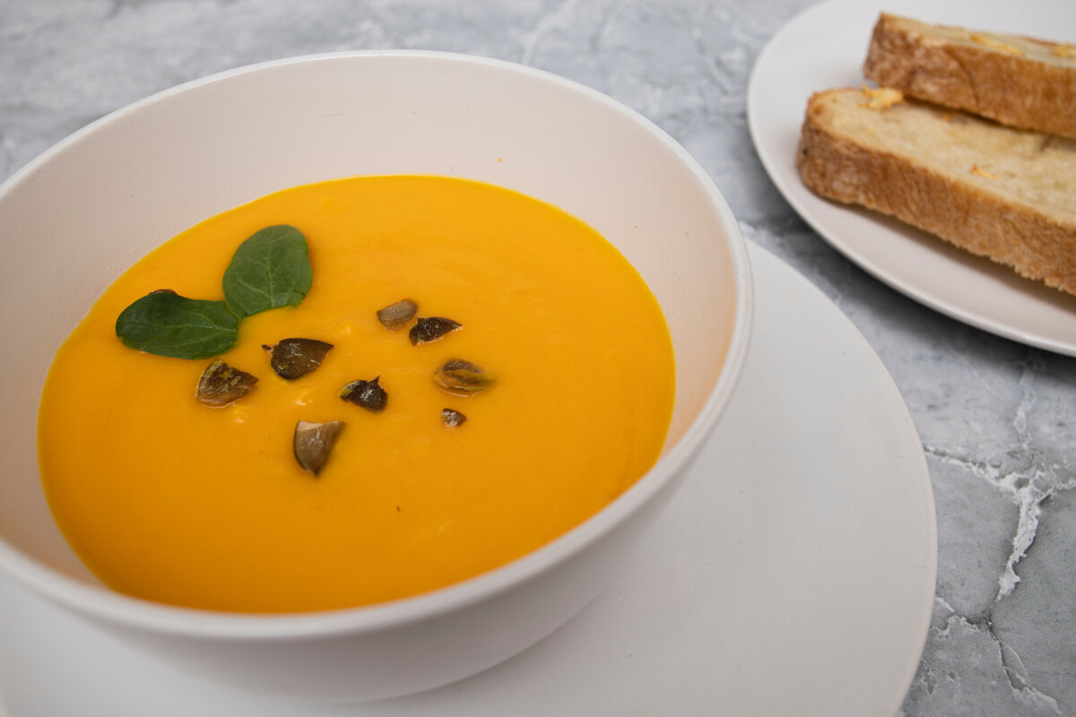 Суп-пюре из тыквы.