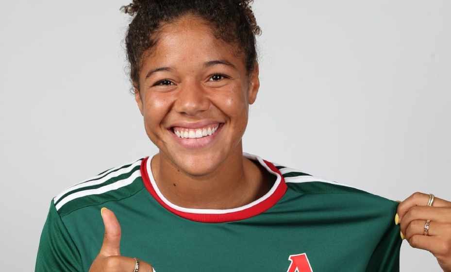    Американская нападающая «Локомотива» Кайлан Уиллиамс. Фото: ЖФК «Локомотив» Москва