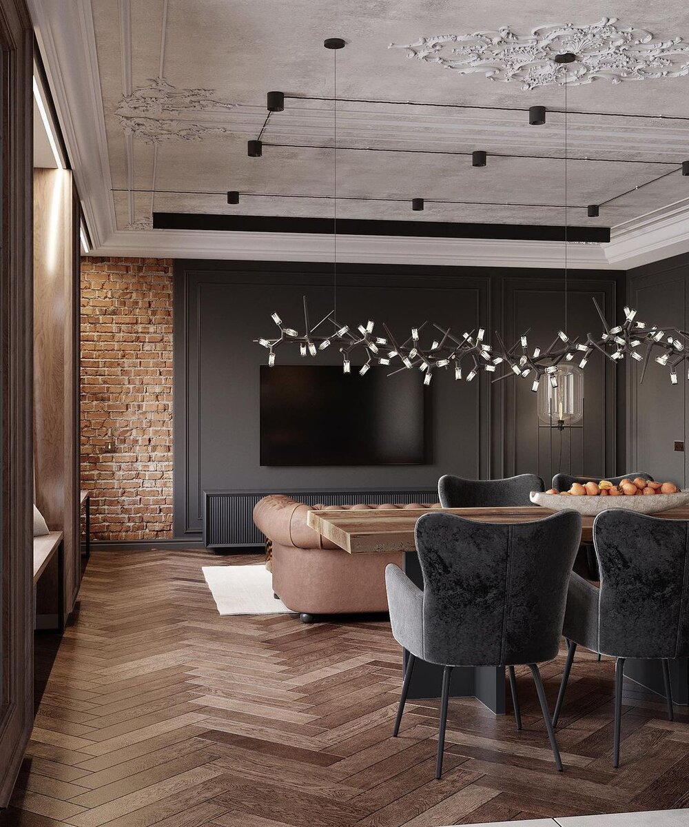 Дизайнер: Ольга Мудрякова. В проекте использован лепной декор RODECOR