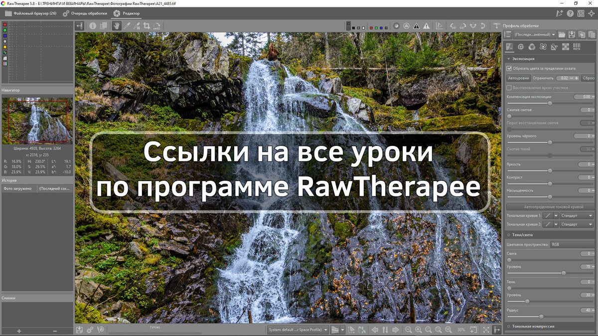 RawTherapee - мощный бесплатный редактор RAW изображений