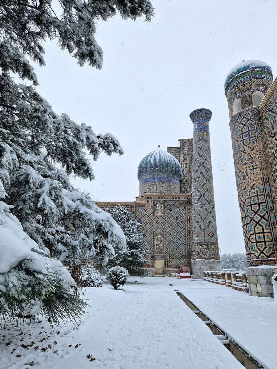 Снег в Самарканде