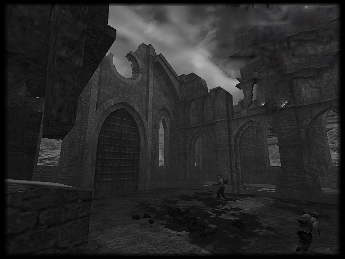 Вход в склеп на кладбище замка Вольфенштайн