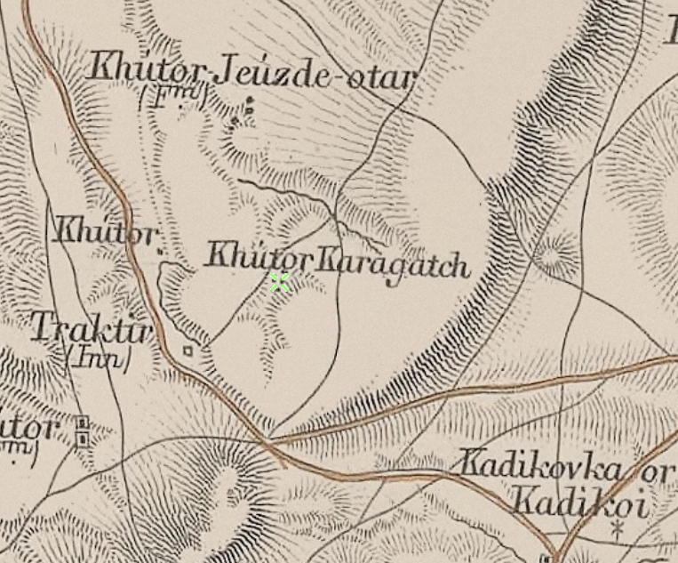 1854 Английская карта южного Крыма Джона Эрроусмита 