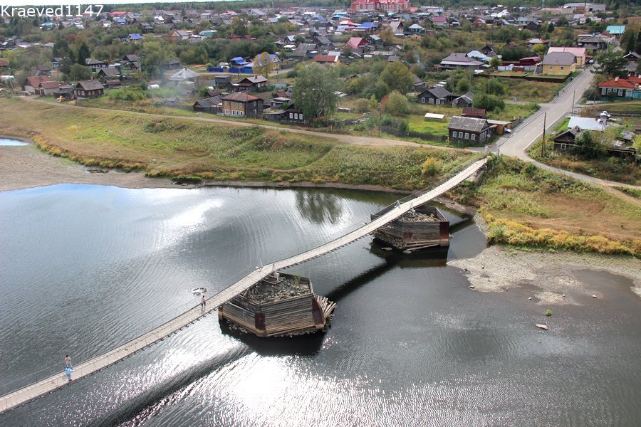 Верхотурье. Ряжевый мост через реку Туру. Вид с башни кремля. 