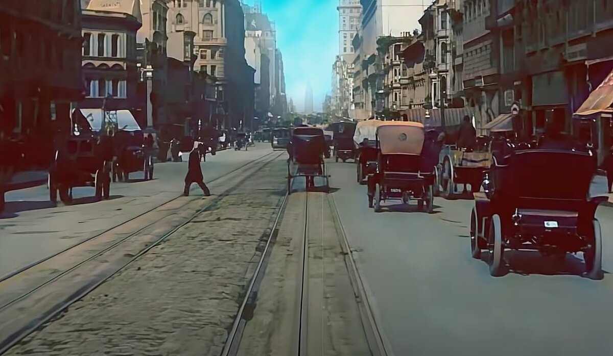 Маркет-Стрит Сан-Франциско в 1906 году