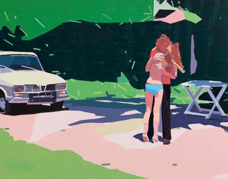 Claire and her boyfriend, 2021. Guy Yanai