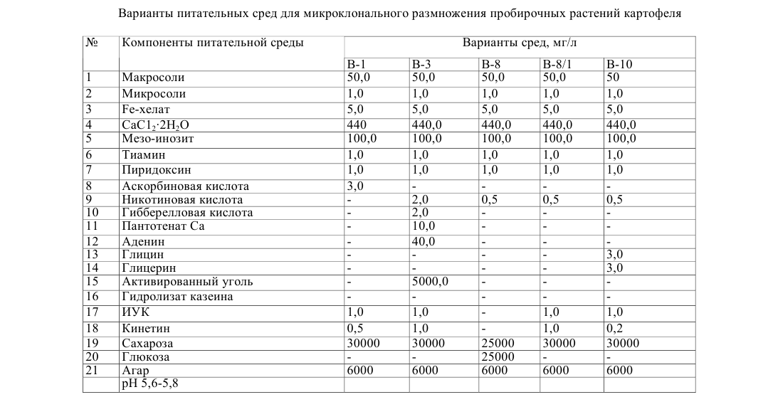 Картофель из пробирки