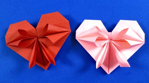 оригами сердечко с крыльями,как сделать сердце из бумаги // how to make origami heart with wings