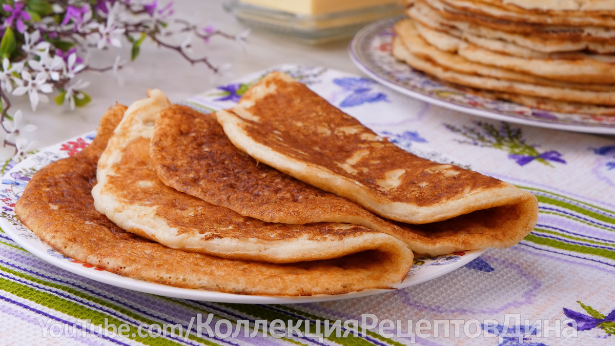 Толстые дрожжевые блины на кулеше (на пшенной каше)