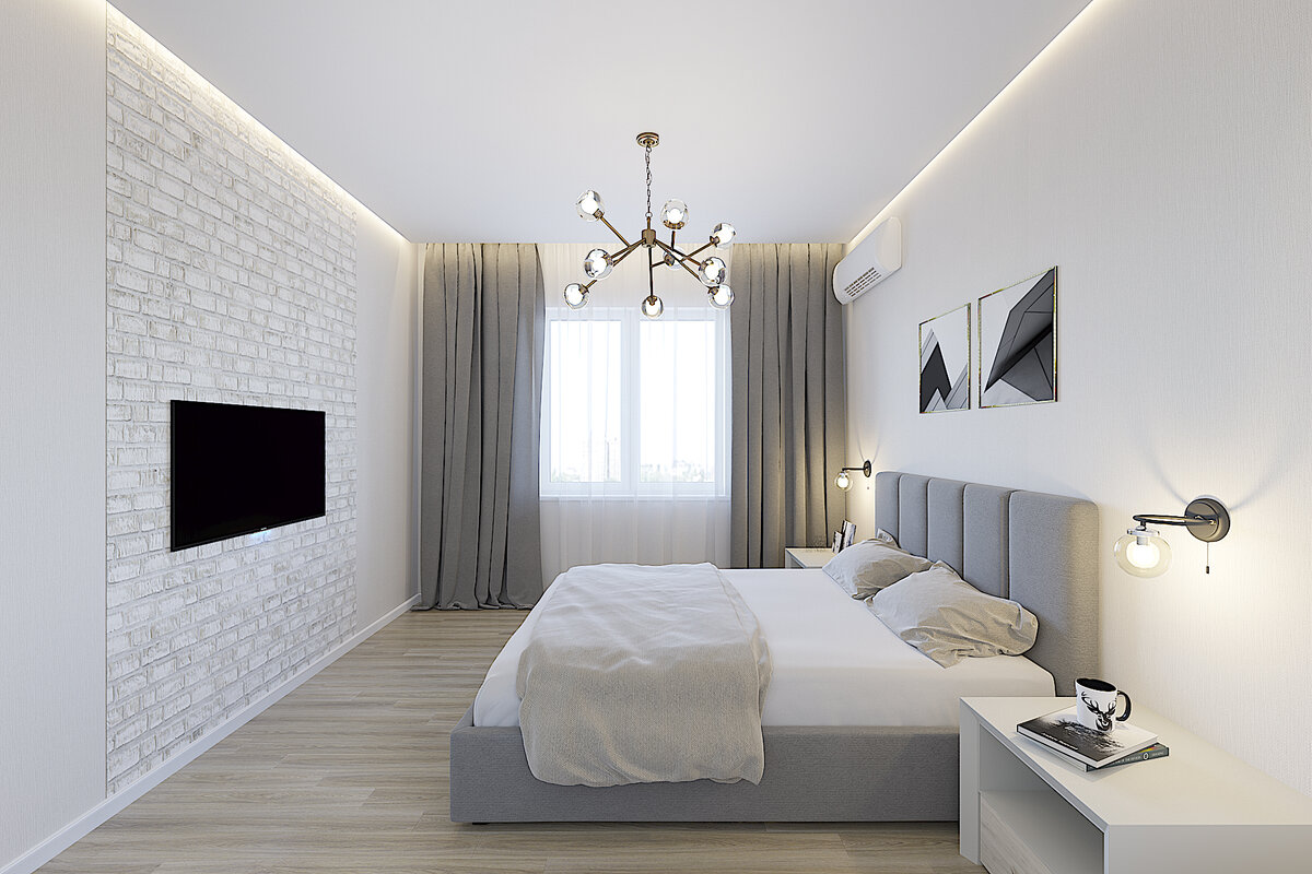 Уютный и красивый дизайн спальни