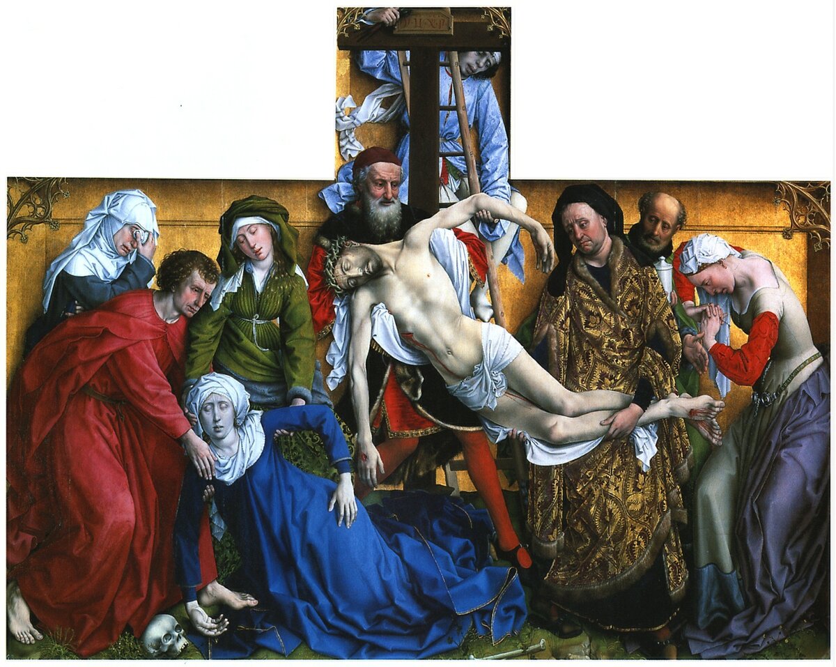 рогир ван дер вейден. рогир ван дер вейден снятие с креста. рогир ван дер вейден снятие с креста. снятие с креста» вандервейден. ван дер вейден снятие с креста.