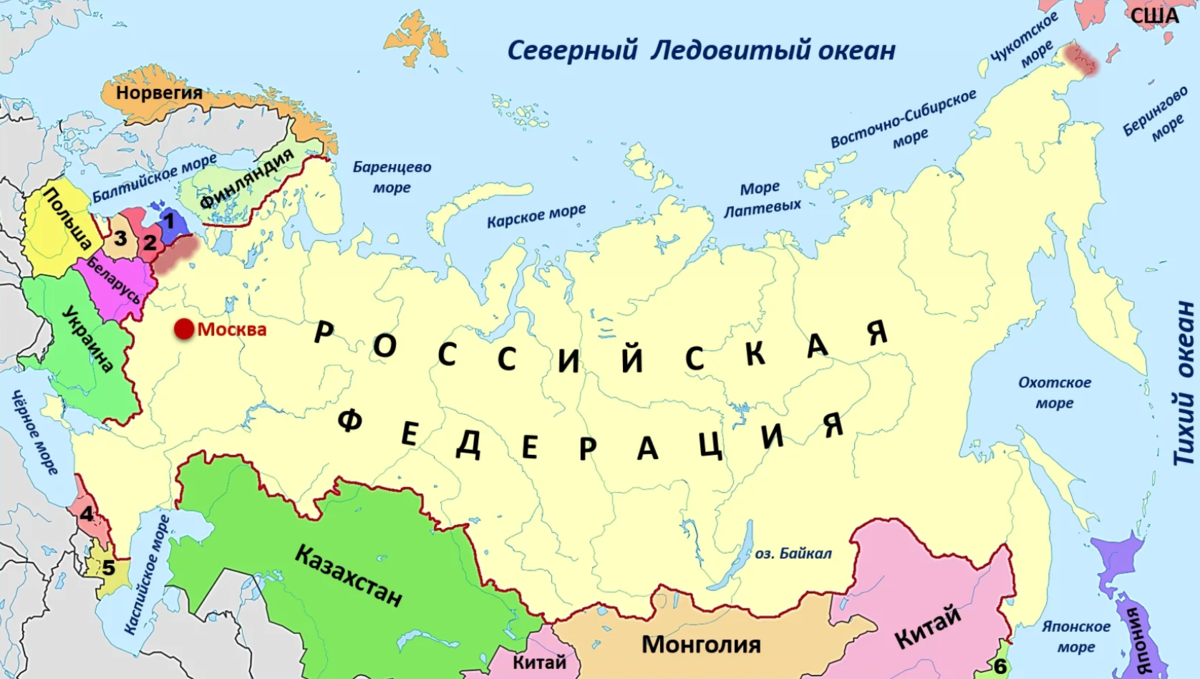 Политическая карта росс