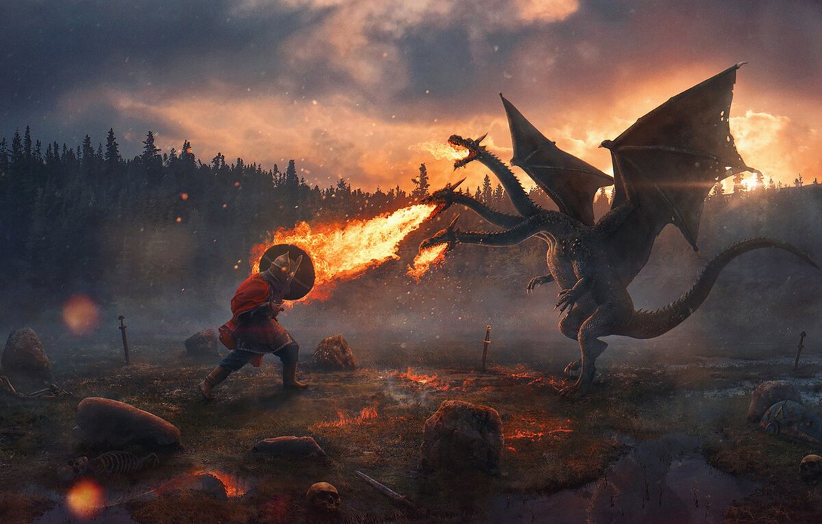 Змей Горыныч всегда был врагом богатырей (изображение из открытых источников)