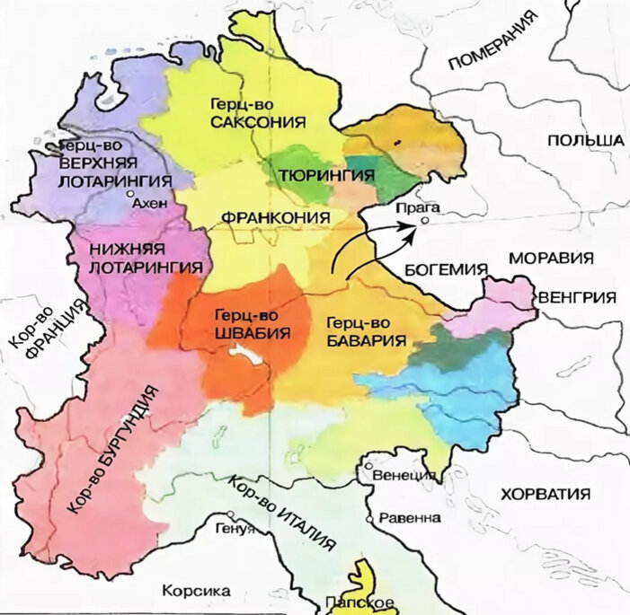 Карта священной римской империи