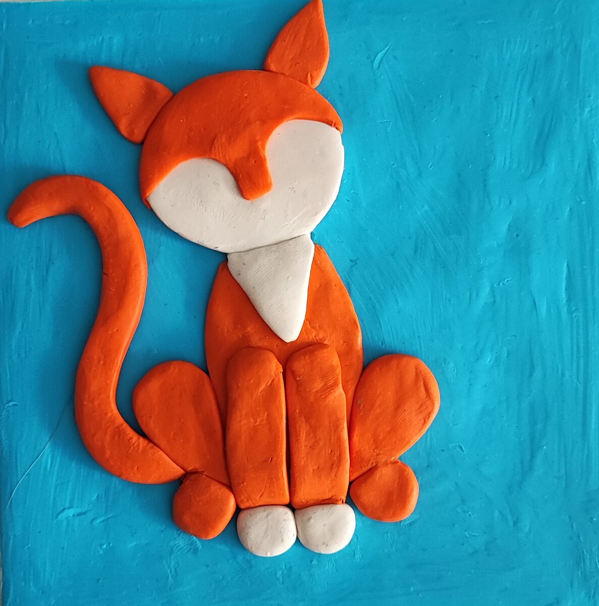 Кот из пластилина