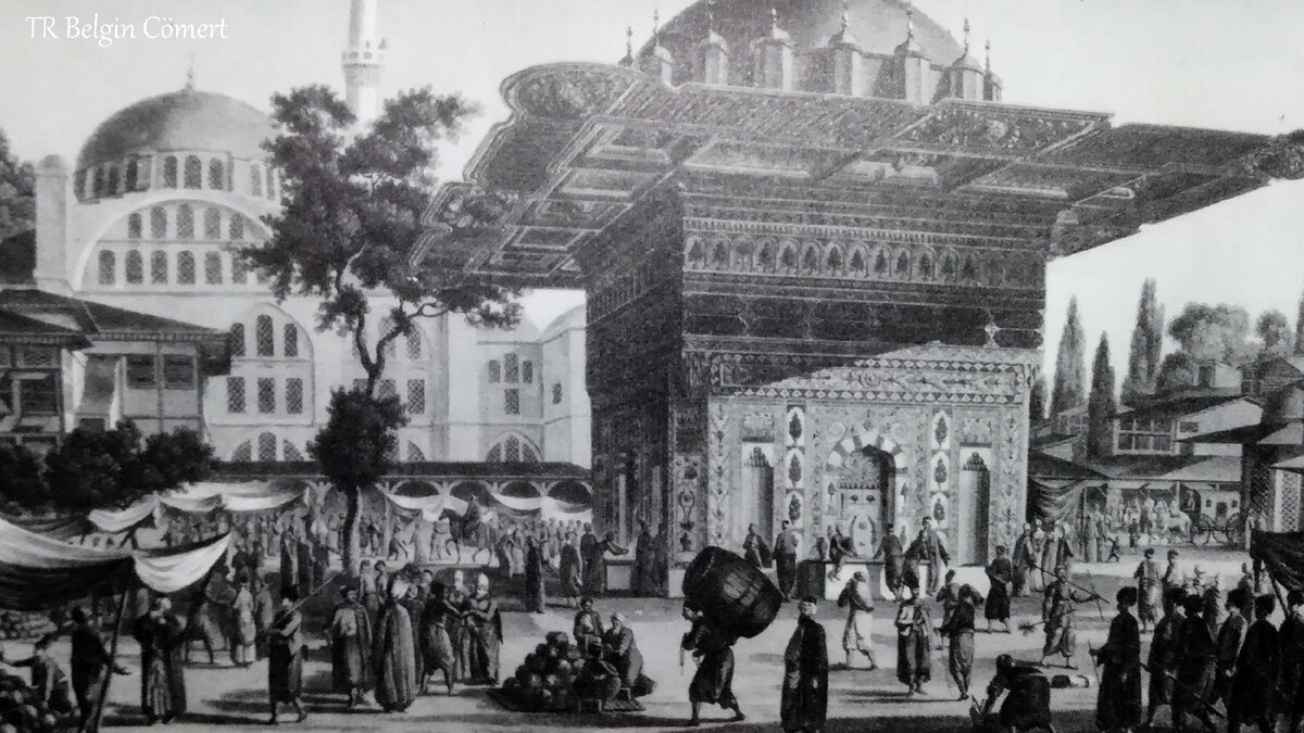А. Меллинг. Фонтан в Константинополе, 1809, офорт.