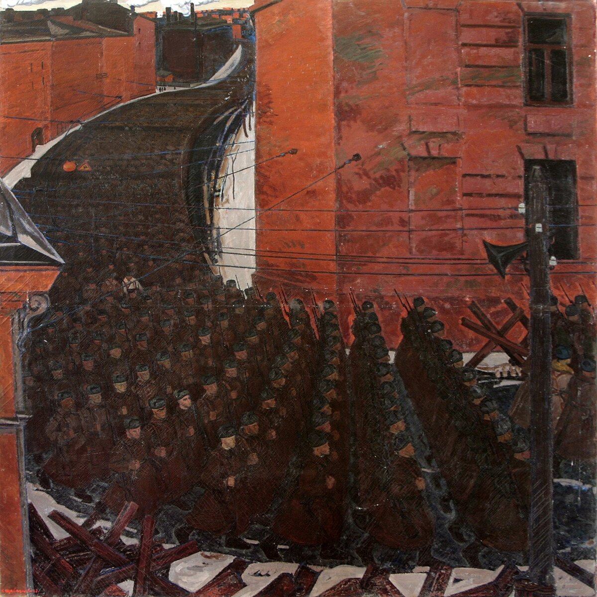 Щебланов Валентин Федорович «Вставай, страна огромная», 1967 г. Холст, масло. Из фондов РОМИИ
