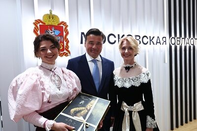   Андрей Воробьев на ПМЭФ-2023. Стенд Московской области © Антон Чернов, «Подмосковье Сегодня»