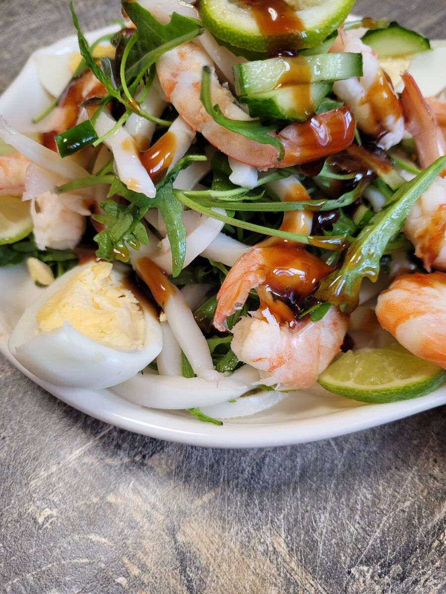Как приготовить салат из морепродуктов, пошаговый рецепт с фото