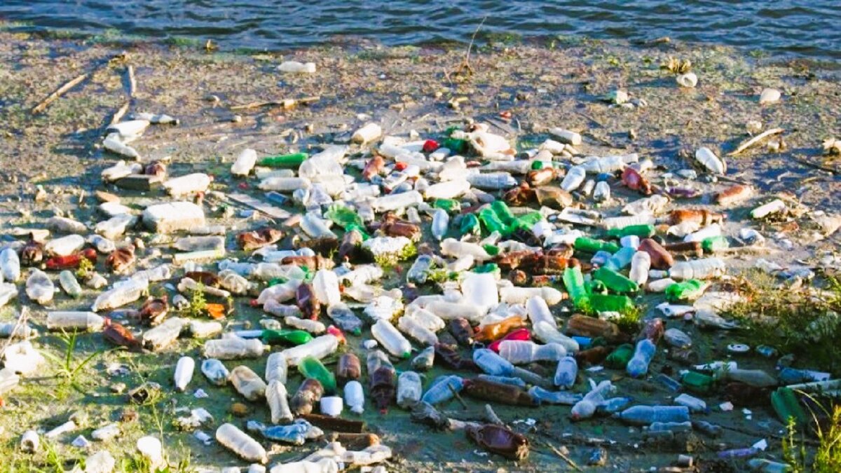 Пластиковые отходы на море