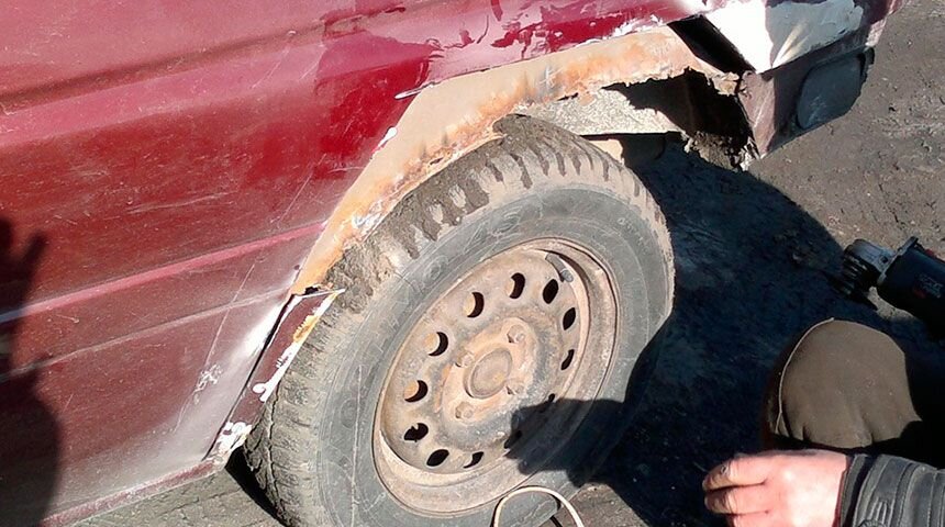 Замена задней арки и крыла автомобиля