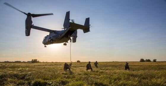 Такой же CV-22 Osprey совершил аварийную посадку в понедельник в Алабаме. (Фото: МО США).