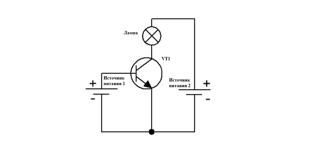 2 источника питания. Схема включения лампочки на транзисторе. Схема включения PNP транзистора. NPN транзистор схема подключения. PNP транзистор схема подключения.