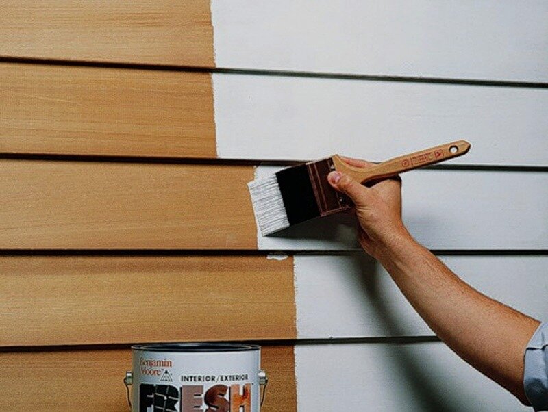 Покраска деревянной поверхности