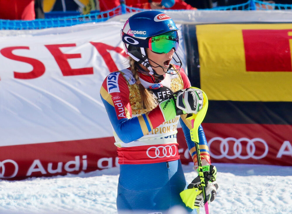  
В 2017 году на чемпионате мира Шиффрин выиграла две медали, но только одну – золотую. 