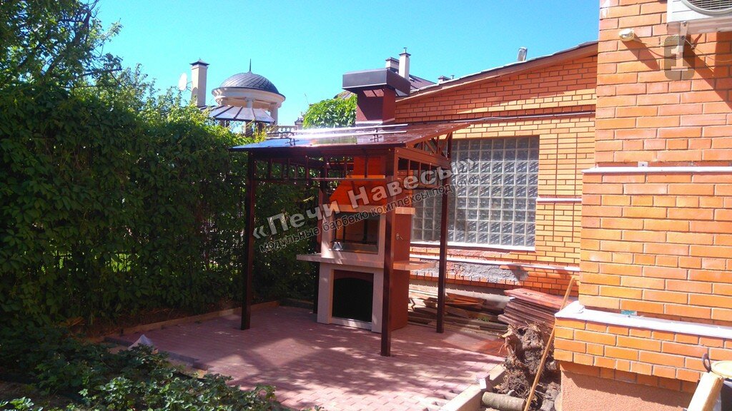 барбекю для дачи  под навесом