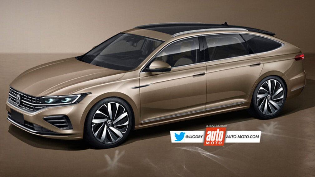 Рендеры Volkswagen Passat B9. Изображение: Auto-moto