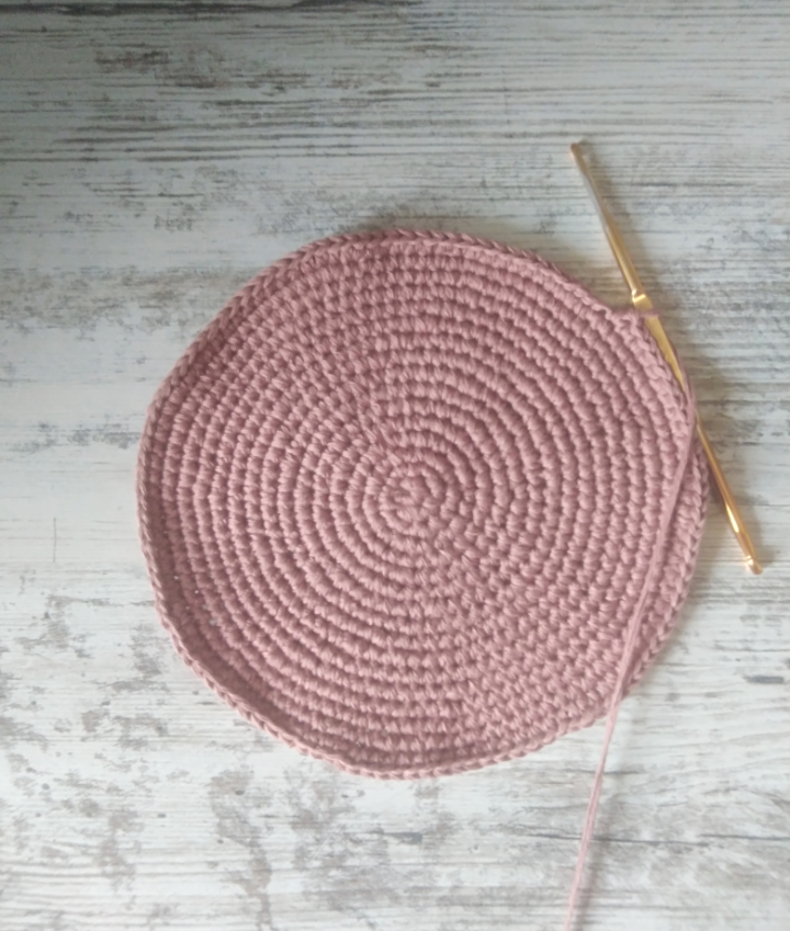 Начала с простого круга амигуруми. Вязала из хлопковой пряжи в две нить