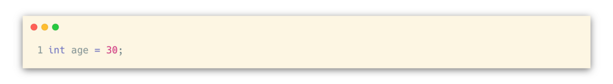 Пример объявления переменной типа int