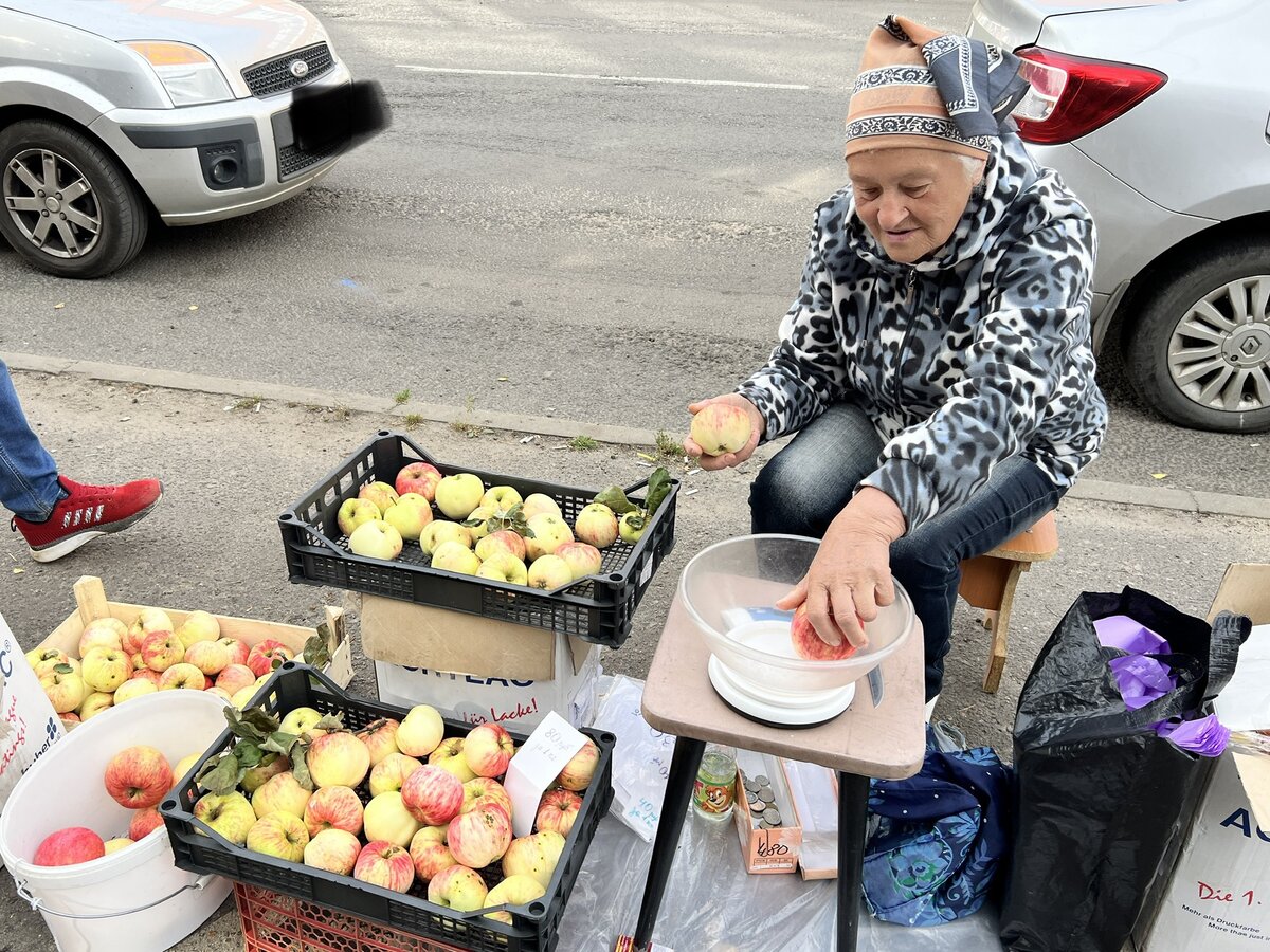 Яблочный баттл: Бабушка сама приехала продавать яблоки с дачи и составила  конкуренцию молодежи (кто больше заработал - итог дня) | Зоркий | Дзен